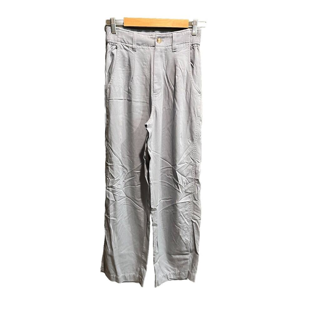 Madewell Light Blue The Neale Straight-Leg‎ Pant Drapeweave Women's Pants Size 0